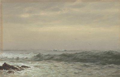 Felsen und brechende Wellen von William Trost Richards
